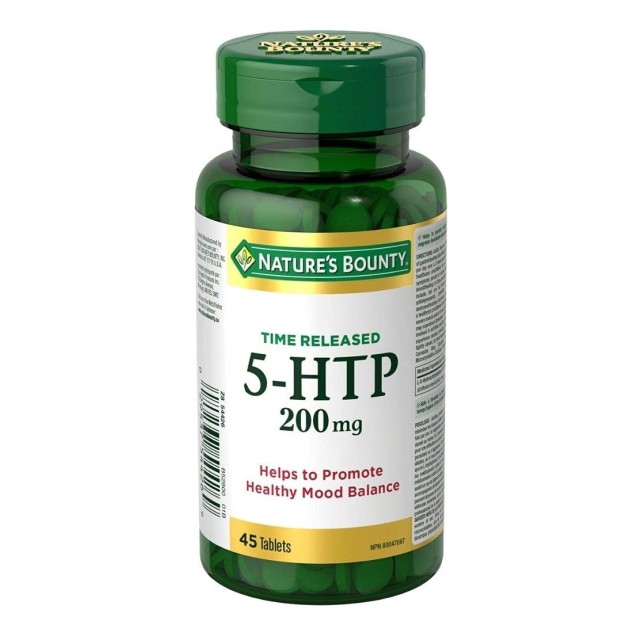 اچ تی پی  Time Release 5-HTP 200mg نیچرز بونتی (45 عددی)
