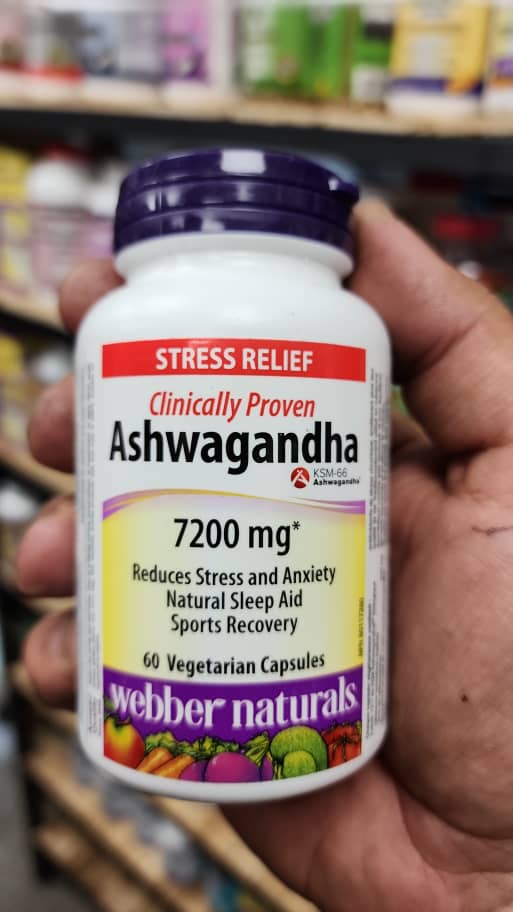 آشواگاندا Webber Naturals Ashwagandha 7200mg وبر نچرالز (60 عددی)