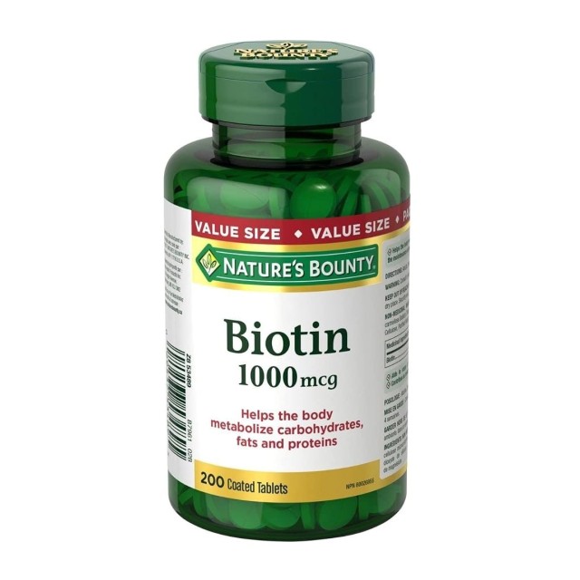 قرص بیوتین 1000mcg نیچرز بونتی (200 عددی)
