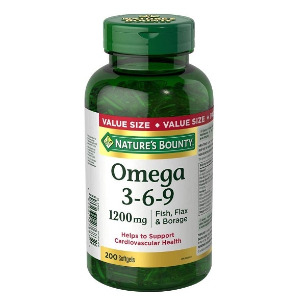 امگا 3 6 9 نیچرز بونتی 200 عددی  Nature’s Bounty Omega-3-6-9 1200mg