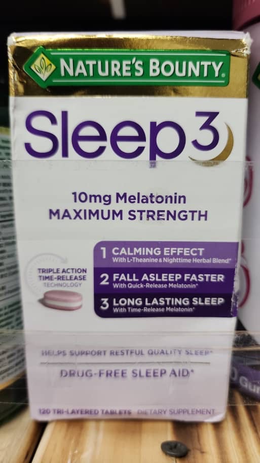 تقویت کننده خواب اسلیپ 3 نیچرز بونتی ۱۲۰ تایی  Nature’s Bounty Sleep 3