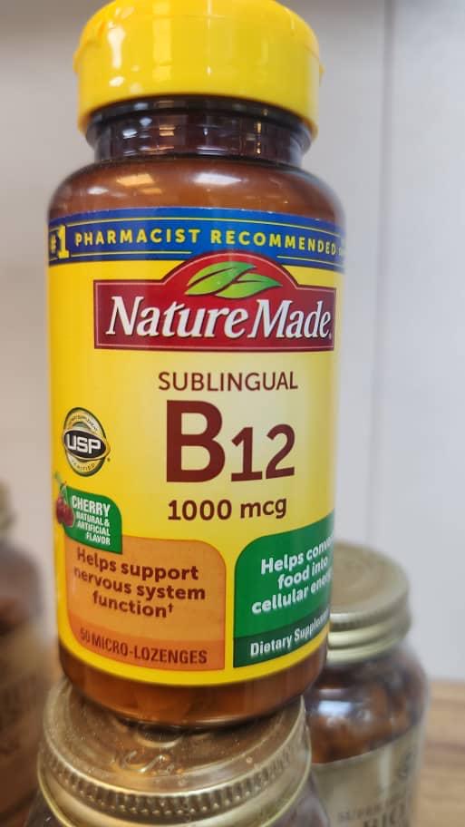 مکمل B12 نیچر مید  افزایش انرژی و متابولیسم طبیعی بدن  اصل آمریکا (۵۰ عددی) Nature Made Vitamin B12 1000 mcg