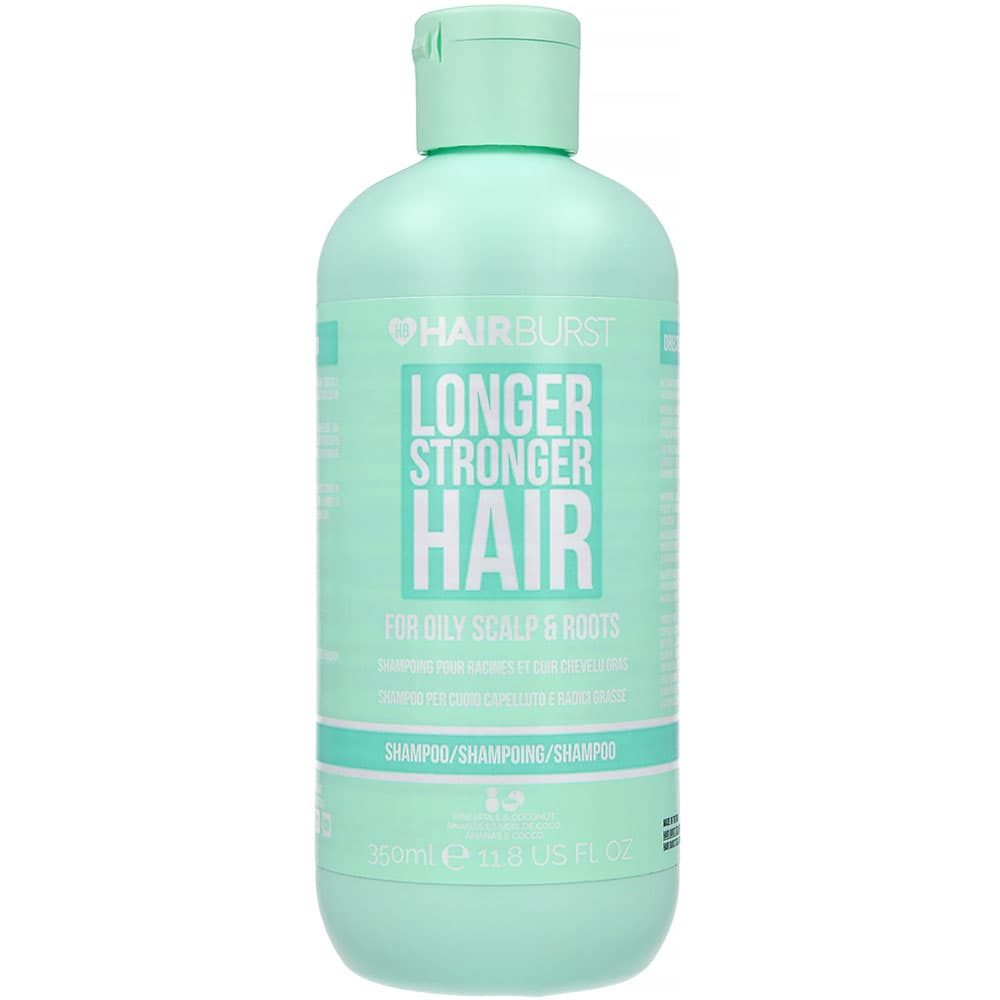 شامپو هیربرست Hairburst سبز ضد چربی، اسکالپ و شوره حجم 350ml | ضد ریزش، پاکسازی کف سر و بازسازی مو  Hairburst For Oily Scalp And Roots Shampoo 350ml