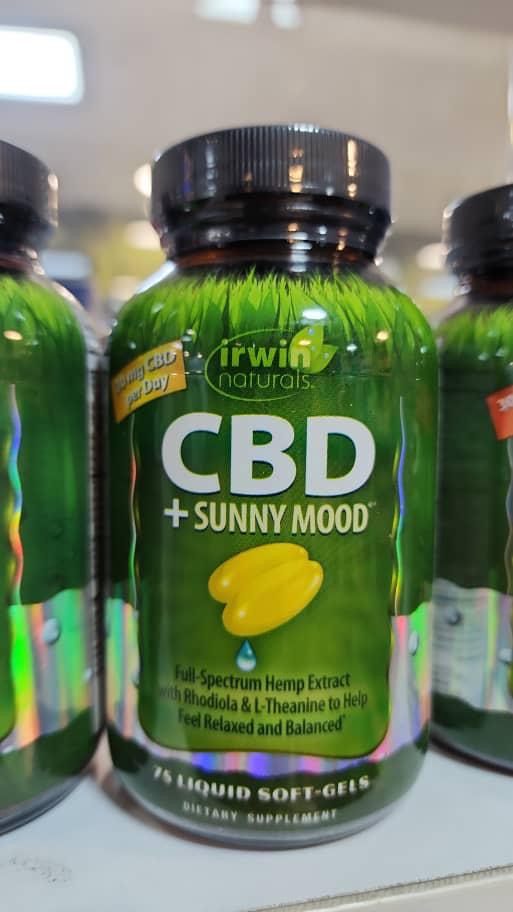 سی بی دی و سانی مد اروین نچرالز (۷۵تایی)Irwin Naturals CBD +Sunny Mood