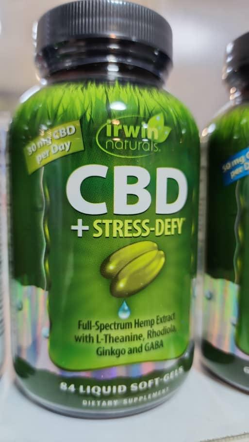 استرس دفی و سی بی دی کاهش دهنده استرس اروین نچرالز (۸۴تایی)Irwin Naturals Stress Defy