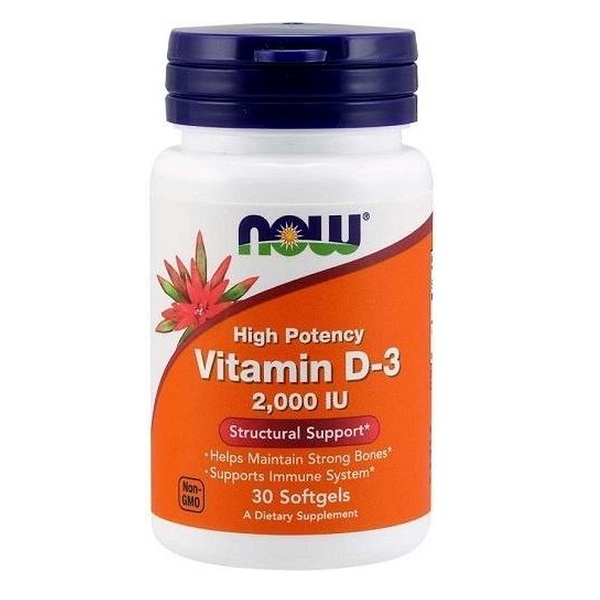 ویتامین دی 3 ناو  ۳۰ عددی NOW Vitamin D3 2000IU