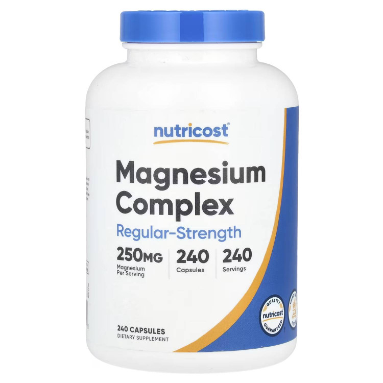 منیزیم کامپلکس  ناتری کاست 240 عددی Nutricost, Magnesium Complex, Regular-Strength, 250 mg