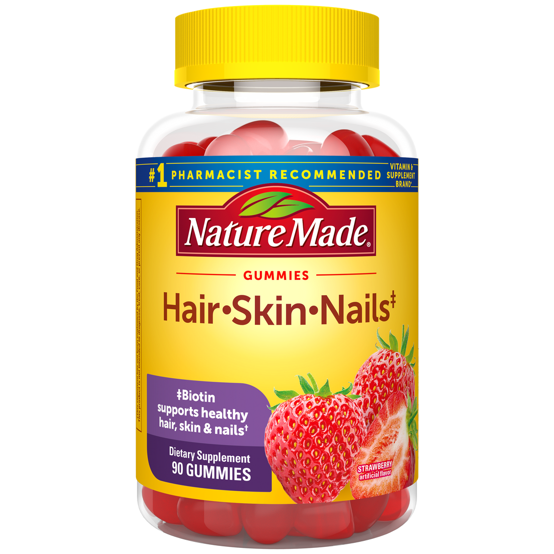 مکمل تقویت مو پوست و ناخن نیچرمید ۹۰ عددی NatureMade215