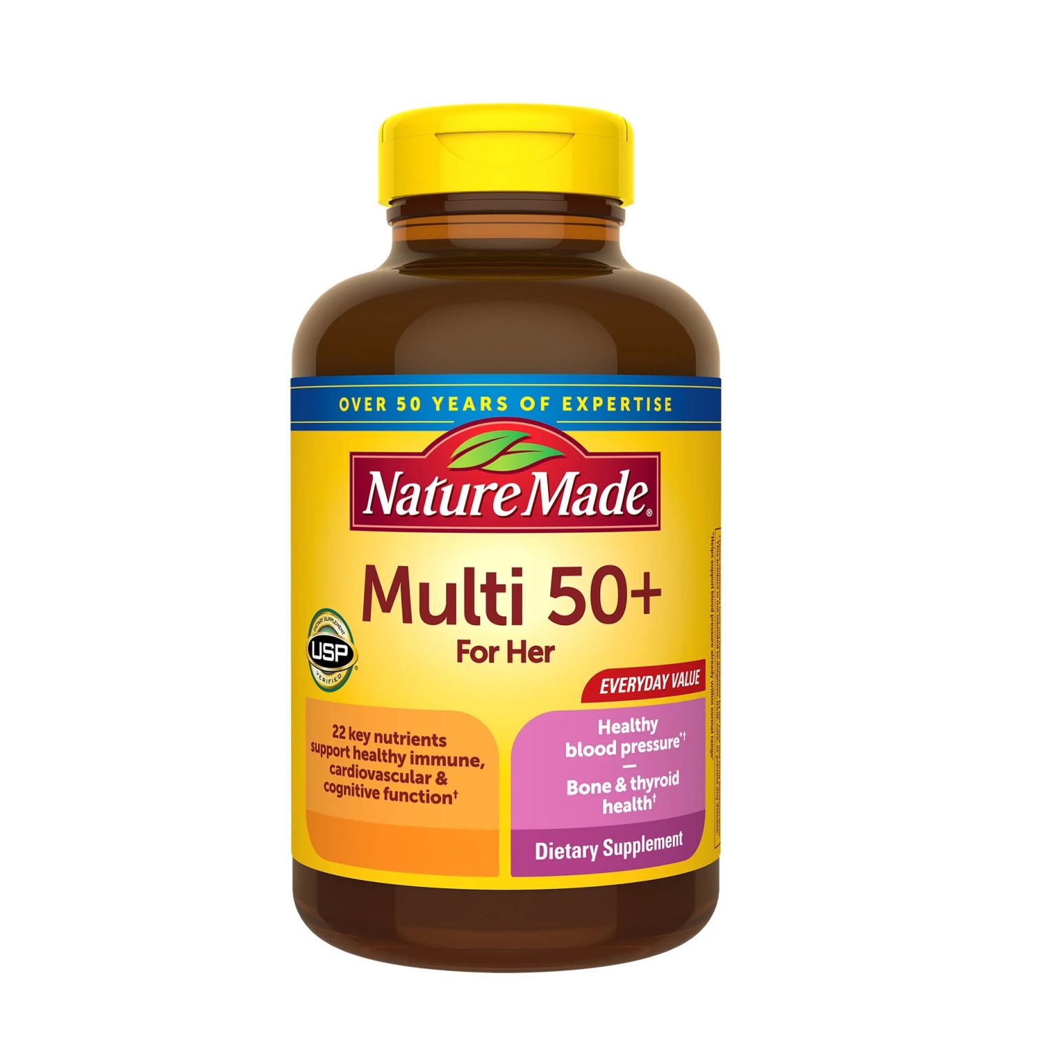 مولتی ویتامین زنانه 50+ نیچرمید ۲۵۰ عددی  Nature Made Women’s Multivitamin 50+ Tablets