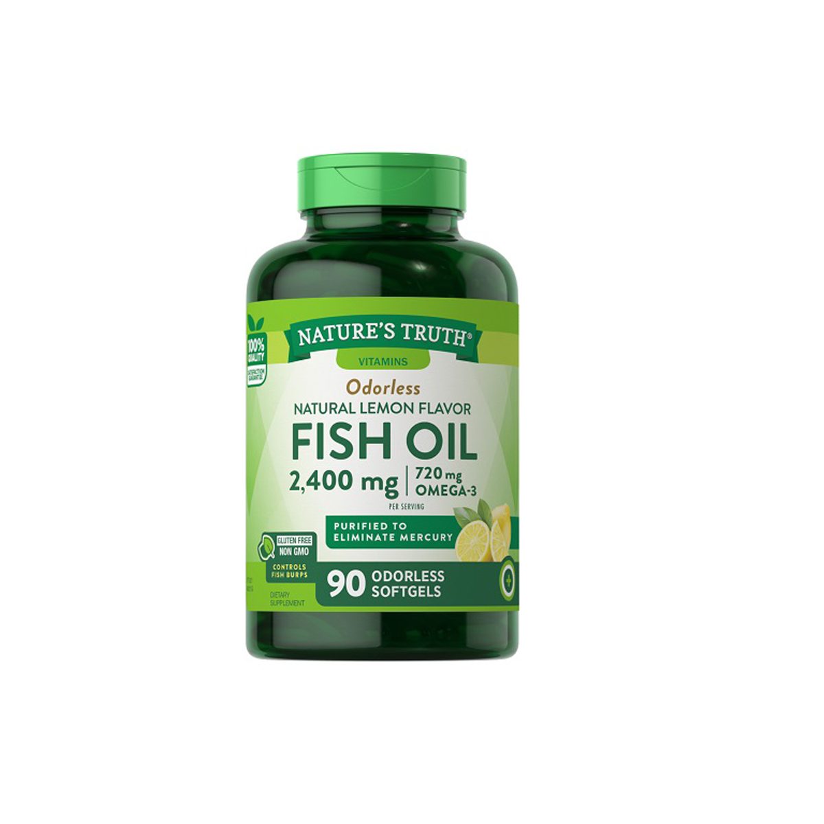 روغن ماهی نیچرز تریث با طعم لیمو  (۹۰عددی)Nature’s Truth Fish Oil