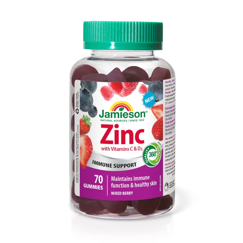 زینک پاستیلی جمیسون۶۰عددی) Zinc Gummies Jamieson