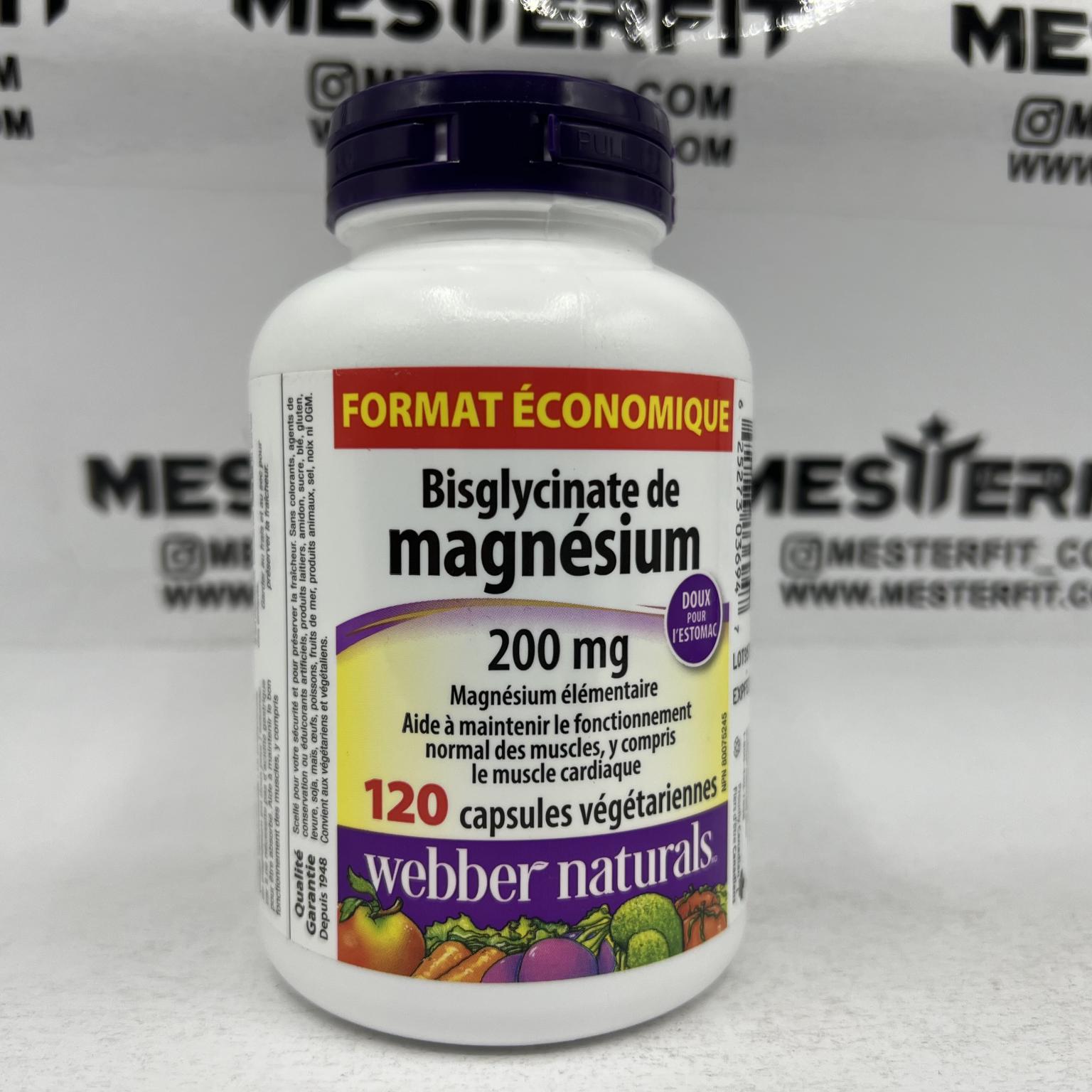 منیزیم بیس گلیسینات وبر نچرالز 200 میلی گرم ۳۰۰ عدد Magnesium Bisglycinate