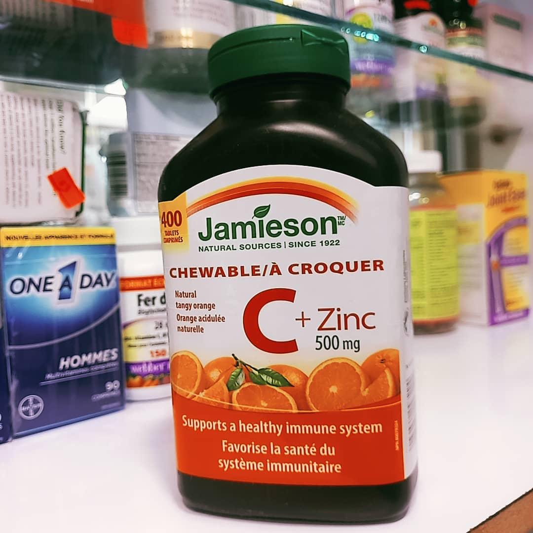 ‌ویتامین سی و زینک جمیسون Jamieson Vitamin C + Zinc ۴۰۰عددی