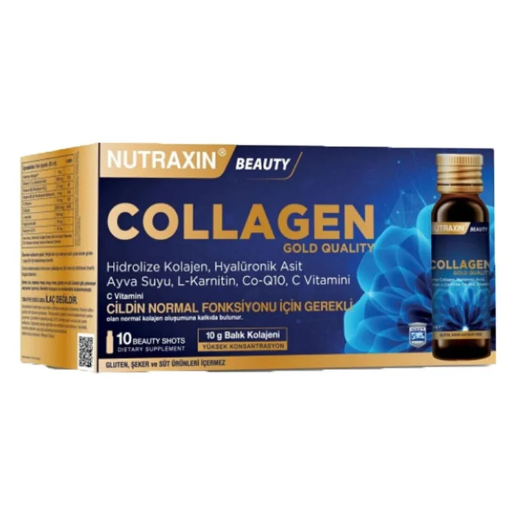 شات بیوتی کلاژن گلد کوالیتی نوتراکسین 10 عدد 50 NUTRAXIN Beauty Collagen Gold Quality