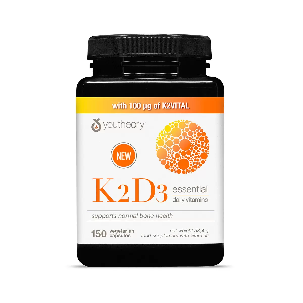 ویتامین D3 K2 یوتئوری 150 عدد Youtheory K2 D3