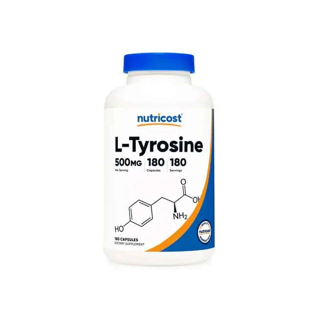 ال تیروزین ناتری کاست 180 عددی Nutricost L-Tyrosine Capsules