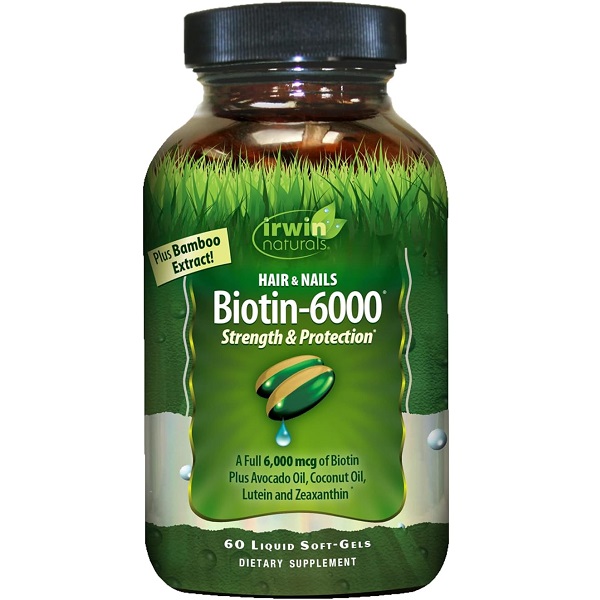 بیوتین ایروین نچرالز Irwin Naturals Biotin-6000 Supports Healthy Skin, Hair & Nails