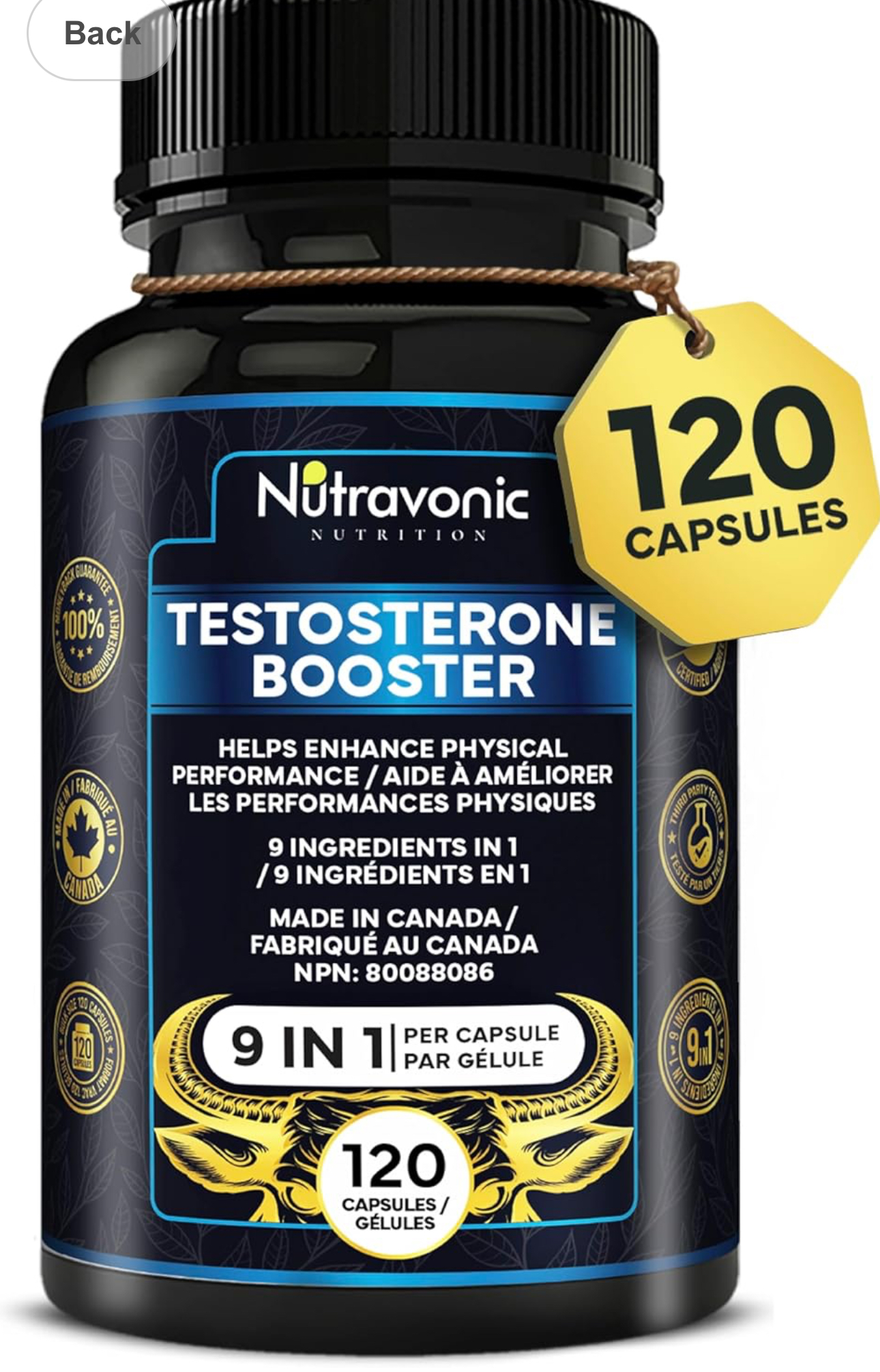 تستسترون بوستر Nutravonic