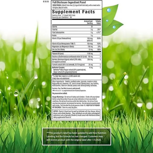 ویتامین D3 و K2 و عصاره زردچوبه اروین نچرالز 60 عدد  Irwin Naturals High Potency Mega D3 & K2 + Turmeric Extract