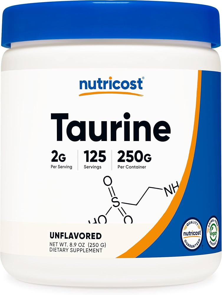 پودرتائورین ۲۵۰گرمی  ناتری کاست Nutricost Taurine Powder