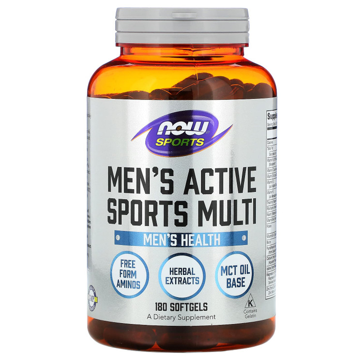 مولتی ویتامین  ورزشی مردانه ناو (۱۸۰عددی)NOW Sports Men’s Active Sports Multi