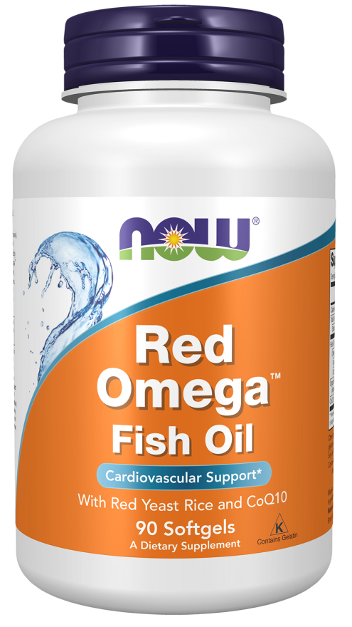 فیش اویل ماهی قرمز ناو امگا NOW Foods Supplements, Red Omega™ with CoQ10 30 mg and Omega-3 Fish Oil, Cardiovascular Suppo rt, 90 Softgels