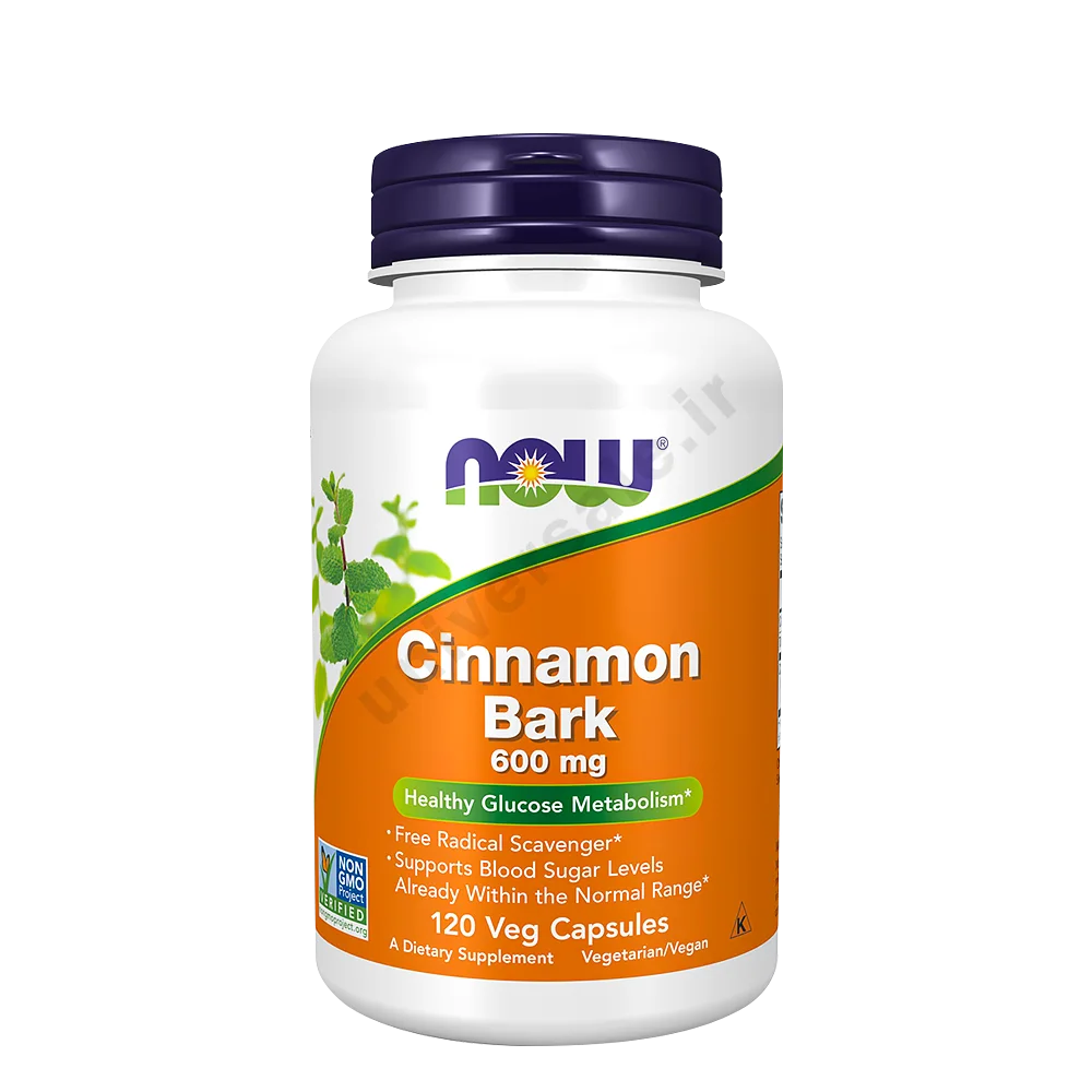 سینامون بارک عصاره پوست درخت دارچین ناو NOW Cinnamon Bark 600mg