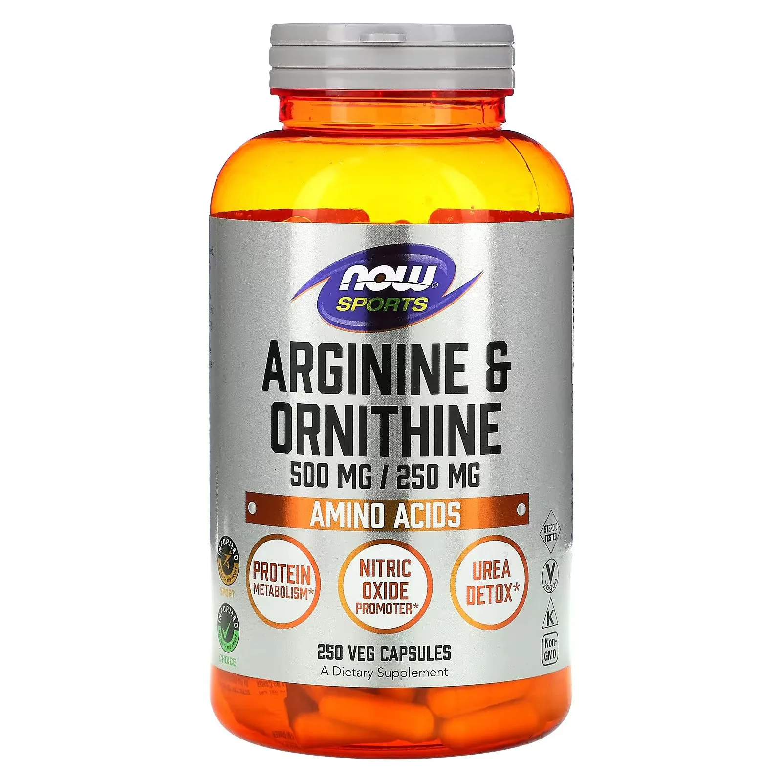 آرژنین و اورنیتین ناو فودز 250 عددیNOW Arginine & Ornithine