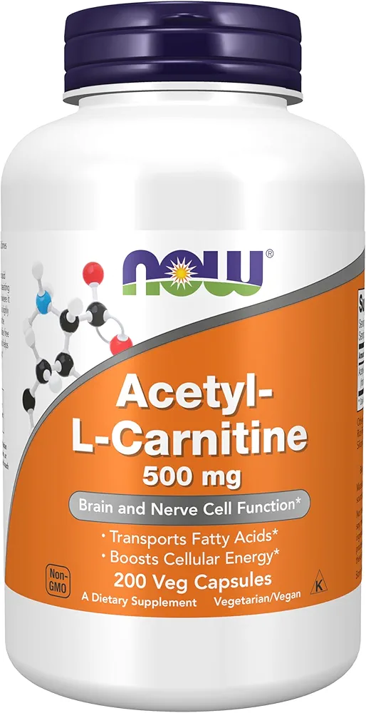 استیل-ال کارنتین ناو Acetyl-L Carnitine 500 mg,NOW