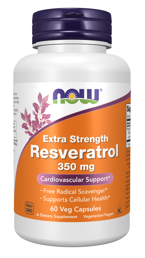 رزوراترول ۳۵۰ میلی‌گرم ناو فودز 60عددی – NOW Foods Extra Strength Resveratrol 350 mg