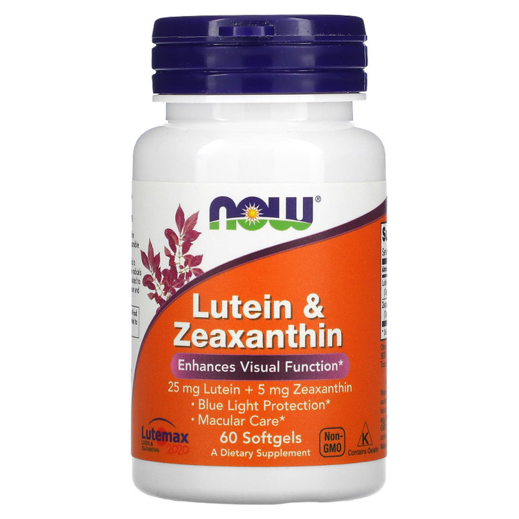 لوتئین و زئاگزانتین ناو فودز – (۶۰ عدد) NOW Foods Lutein & Zeaxanthin | Blue Light & Macular Protection | 60 Softgels