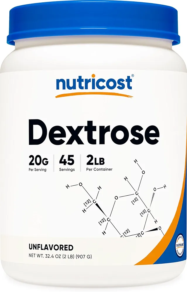 پودر دکستروز نوتریکاستNutricost Dextrose Powder 2 LBS - Non-GMO, Gluten Free