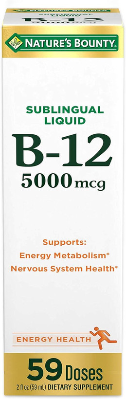 ویتامین B12 نیچرز بونتی ۵۰۰۰ میکروگرم، لیکویید  Bounty Vitamin B12 5000 Mcg Sublingual Liquid
