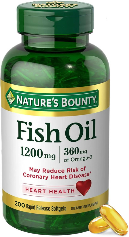 روغن ماهی نیچرز بونتی – 1200 میلی‌گرم، 360 میلی‌گرم امگا 3 (200 عدد سافت‌ژل)