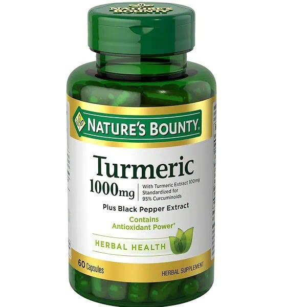 ترموریک عصاره زردچوبه همراه با فلفل سیاه  نیچرز بونتی 1000 میلی گرم 60 عددTurmerıc 1000 mg Plus Black Pepper