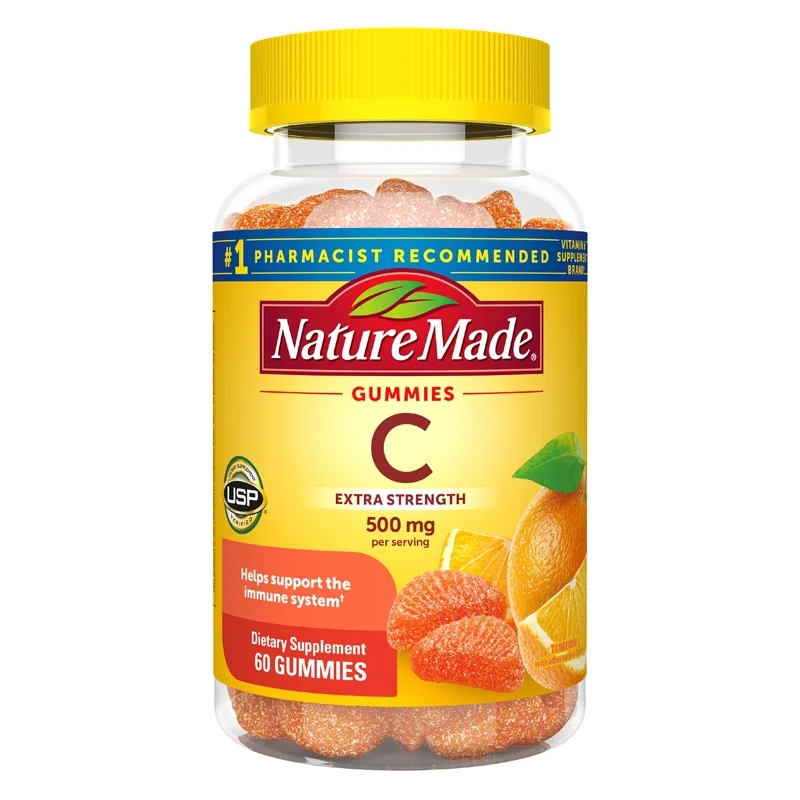 پاستیل ویتامین سی نیچرمید (۱۸۰ععددی)Vitamin C Extra Strength 500 mg از برند Nature Made