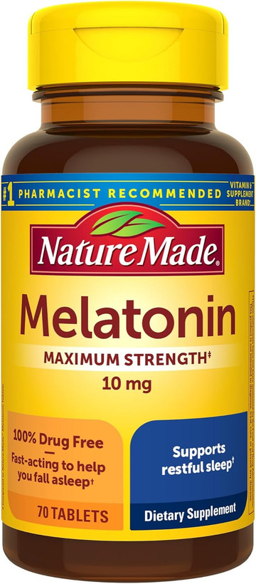 ملاتونین 10 میلی‌گرم نچرمد | کمک به خواب عمیق و آرام Nature MadeMelatonin 10 mg Extra Strength