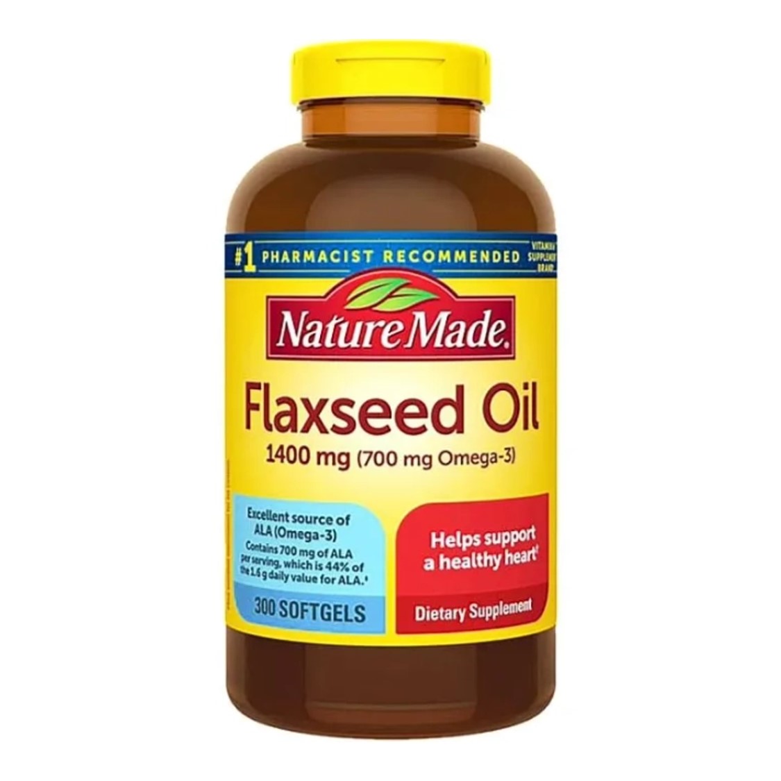 فلکسید اویل (سافت ژل) روغن بذر کتان ۳۰۰ عددی نیچرمید Nature Made
