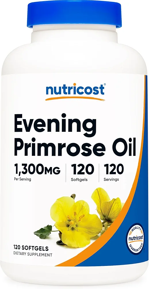 روغن گل مغربی ناتری کاست (۱۲۰عددی)Nutricost Evening Primrose Oil 1,300mg, 120 Softgels
