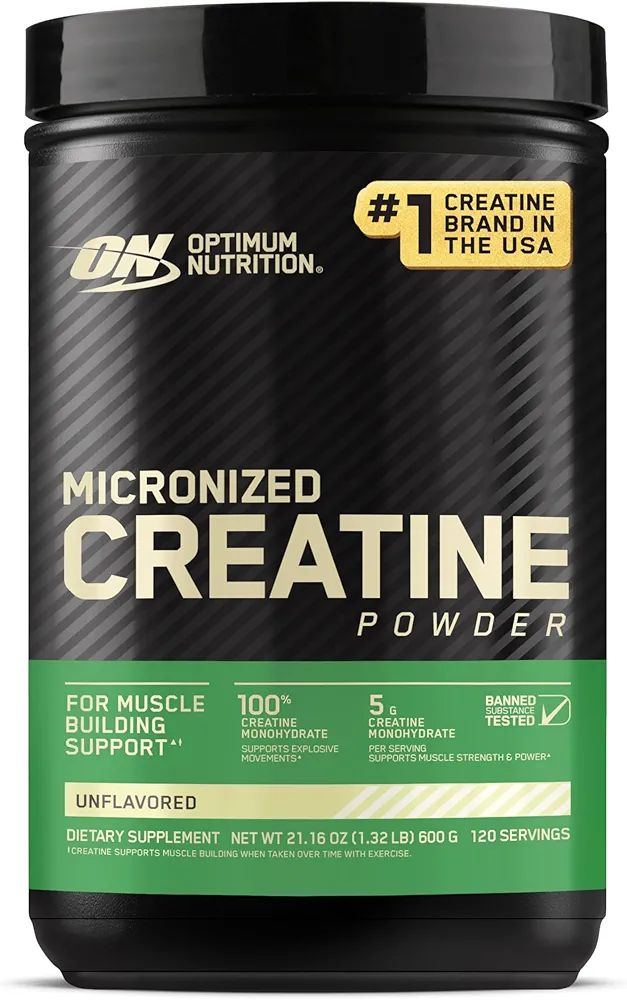 کراتین میکرونایز اپتیموم(۶۰۰گرم) | Optimum Nutrition Micronized Creatine ON Powder