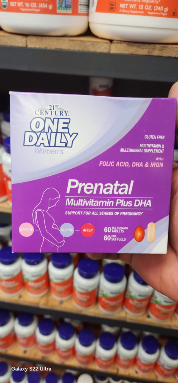 قرص و سافت ژل پریناتال مولتی ویتامین مینرال + دی اچ ای ۲۱ سنتری 21st Century Prenatal Multivitamin/Mineral+DHA