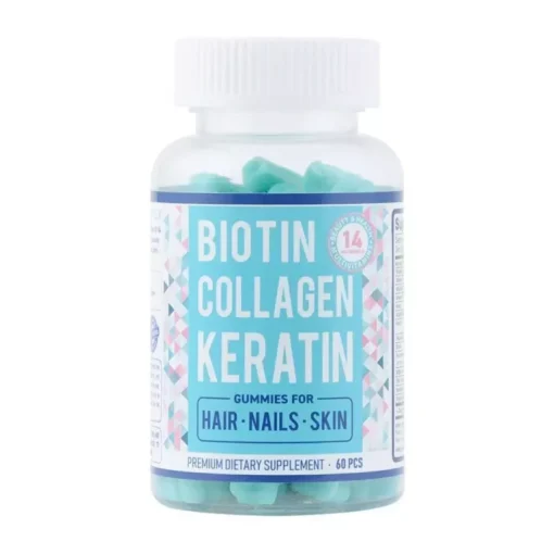 پاستیل بیوتین کلاژن کراتین(۶۰عددی)  Biotin Collagen Keratin