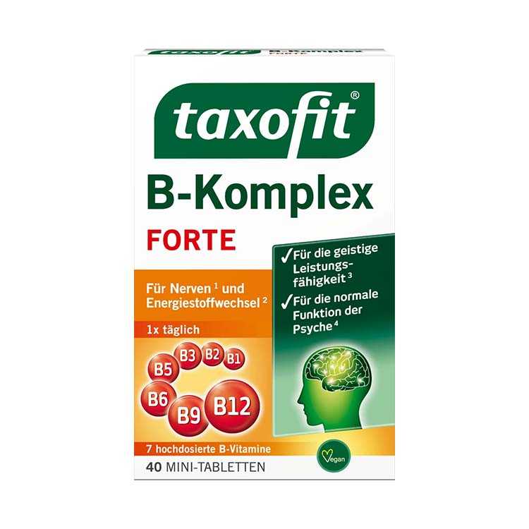 مکمل ویتامین B کمپلکس + اسید فولیک تکسوفیت _ بسته ی 40 عددی