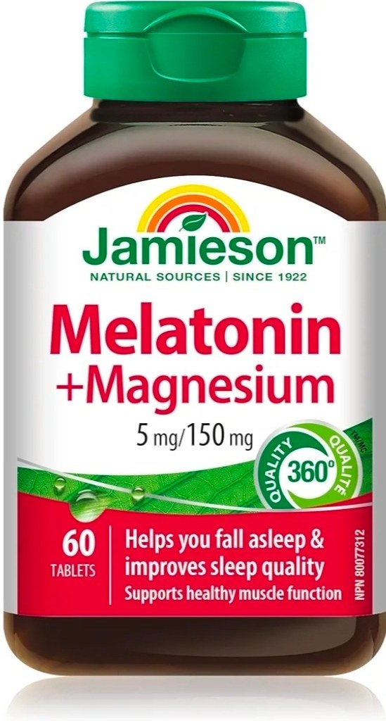 ملاتونین + منیزیم کانادا 60عددMelatonin Jamieson