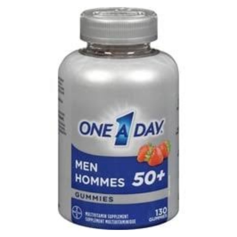 پاستیل مولتی ویتامین آقایان بالای 50 سال بایر Bayer One Day Men Multi Vitamin Gummies (130 عددی