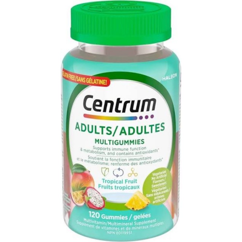 پاستیل مولتی ویتامین سنتروم بزرگسال (۱۲۰عدد)Centrum Adults Multi Vitamin Gummies (120 عددی)
