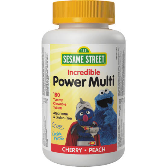 قرص جویدنی طعم دار مولتی ویتامین کودک Sesame Street Multivitamins Gummie For Kids (180 عددی