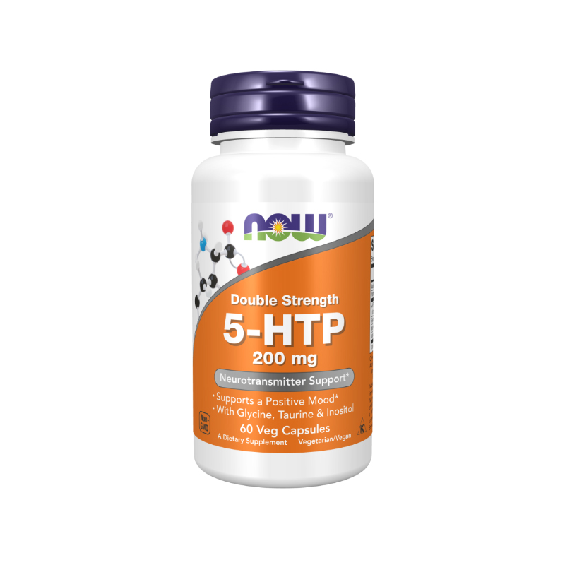 هیدروکسی‌تریپتوفان فایو اچ‌تی‌پی دابل استِرِنگ ناو فودز ۶۰عددی Now Foods 5-HTP, Double Strength Veg Capsules