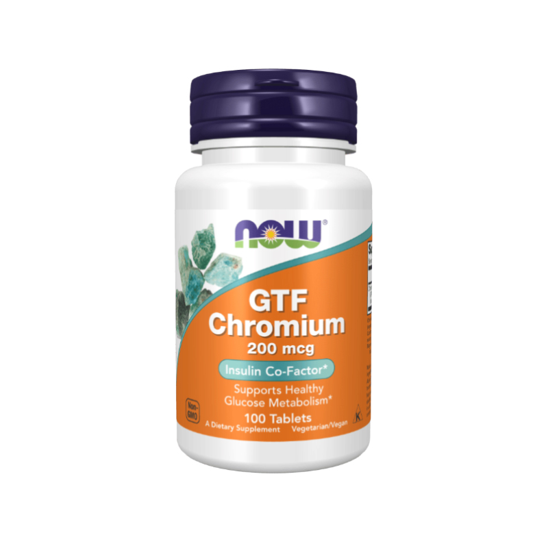 جی‌تی‌اف کرومیوم ناو فودز100 تایی Now Foods GTF Chromium Tablets