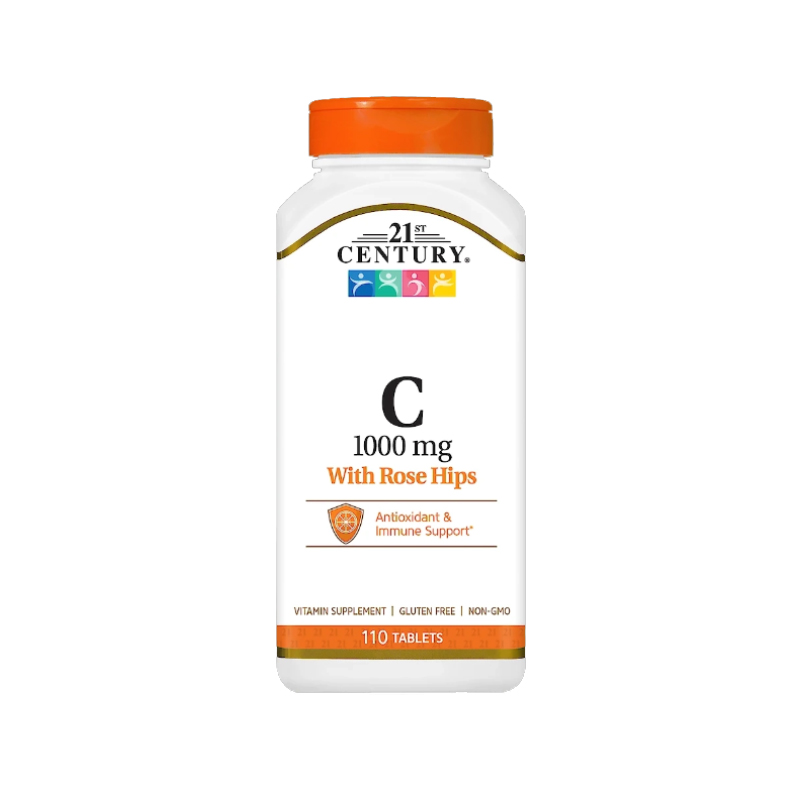 ویتامین سی همراه با رز هیپس 21 سنتری۱۱۰عددی 21st Century Vitamin C Rose Hips